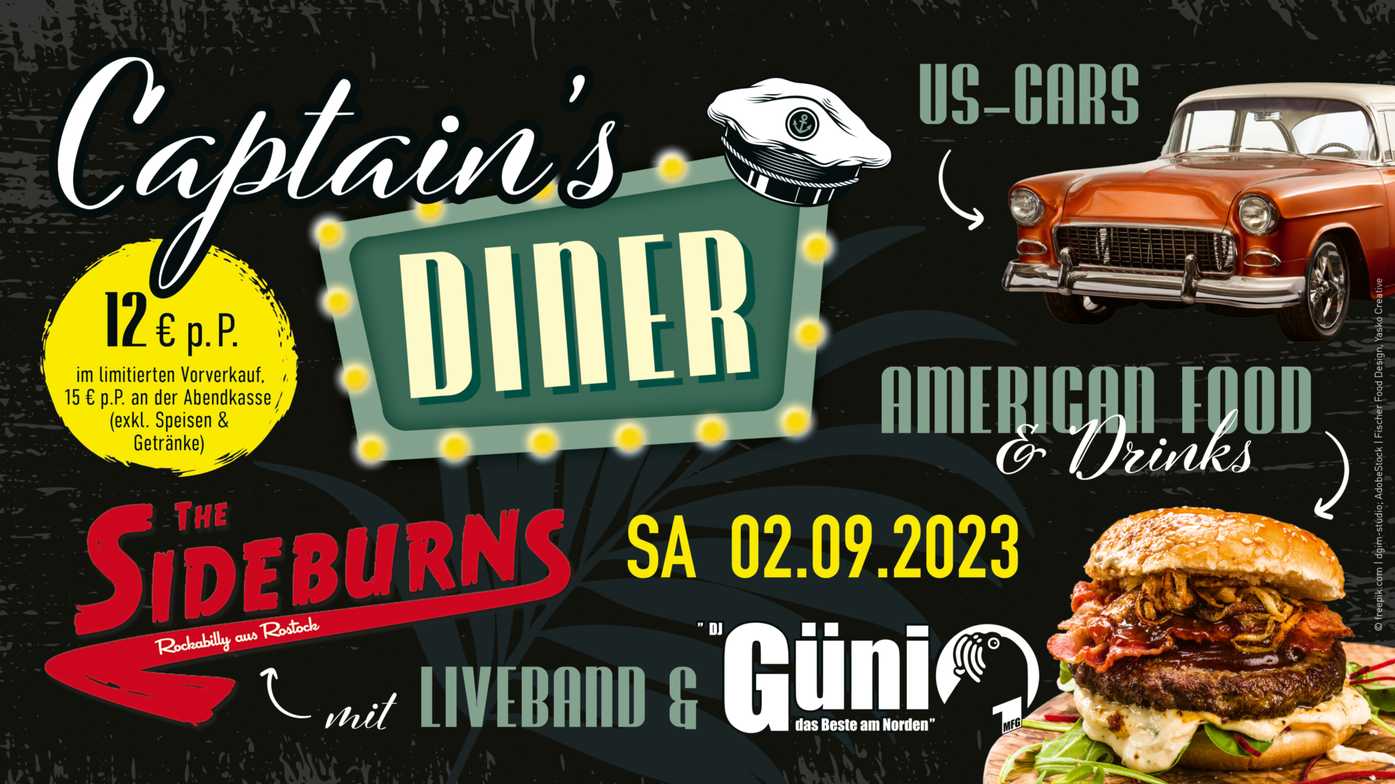 Captain’s Diner – US Cars & Liveband